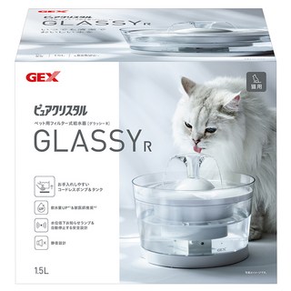 GEX 愛貓智能型透涼感飲水器 1.5L, 透明色, 1個