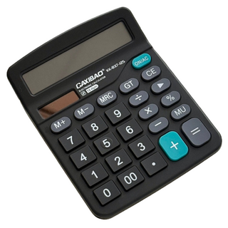 CAXIBAO 사무 가정용 일반계산기 KK-837-12S, 블랙, 1개