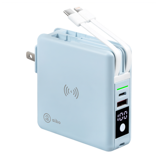 aibo 快充行動電源 無線磁吸 + PD + QC, BPN-TK100, 冰峰藍
