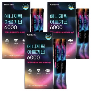 Nutri Garden 左旋精胺酸補充隨身包 6000mg, 300g, 3盒