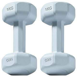 體育健身03 女士小啞鈴, 18 x 9 x 10cm, 天空藍, 1kg, 2個