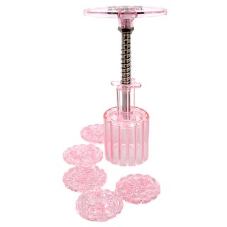 三箭牌 粉水晶手工月餅 綠豆糕模 圓形 Set, 食品級PC塑料, 耐熱100°C, 1組