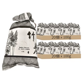 除臭除濕竹炭包 約7x12cm 中國製, 40包, 100g
