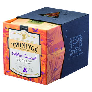 TWININGS 唐寧茶 鉑金系列 琥珀焦糖博士茶 大葉茶包 無咖啡因, 2.5g, 15包, 1盒