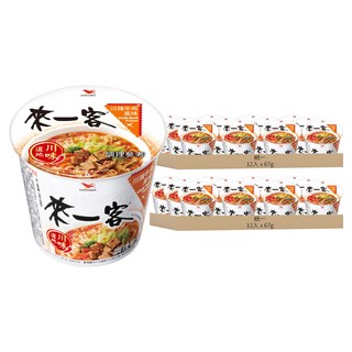 統一 來一客 川辣牛肉風味杯麵 67g, 24入