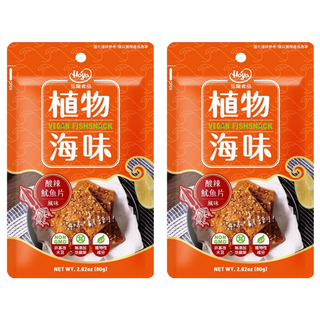 Hoya 弘陽食品 植物海味-酸辣魷魚片 80g/包 2入 Q彈有嚼勁