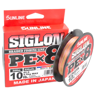 SUNLINE Siglon X8日本製 PE線 釣魚線 200m, 1個, 橘紅色