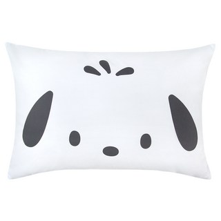 NARA HOME DECO 三麗鷗角色雙面 New Face枕套 + 超細纖維枕芯組, 帕恰狗 白色, 1組