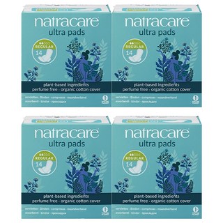 나트라케어 울트라 패드 생리대 날개형 레귤러, 소형, 14개입, 4개