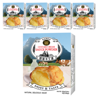 FANGS 方氏 奶油卡士達粉, 160g, 5盒