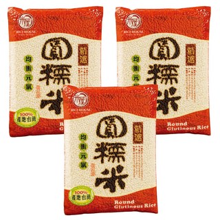 米屋 圓糯米, 600g, 3包