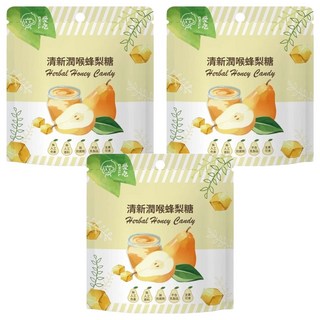 CHILL 愛吃 清新潤喉蜂梨糖 台灣製, 36g, 3包