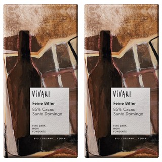ViVANI 85%黑巧克力, 100g, 2片