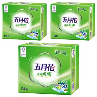 五月花 清膚柔潤 抽取衛生紙, 3袋, 24包