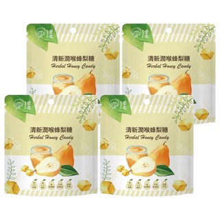 CHILL 愛吃 清新潤喉蜂梨糖 台灣製, 36g, 4包