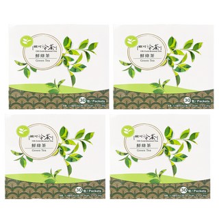 歐可茶葉 冷茶 鮮綠茶, 3g x 30包, 台灣在地新鮮茶菁, 黃金四小時快速殺菁, 4盒