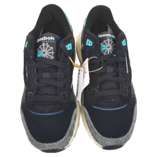 Reebok 銳步 Classic Leather 2400 麂皮拼接復古情侶鞋, 23cm, 深藍色