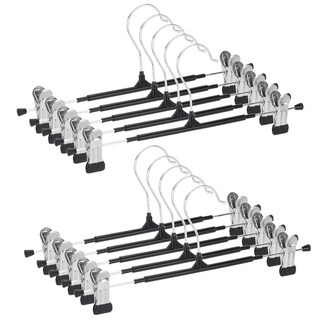 코멧 논슬립 회전형 치마바지걸이, 블랙, 10개