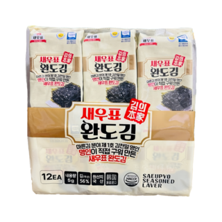 Saeupyo 有名菀島海苔 12包, 60g, 1袋