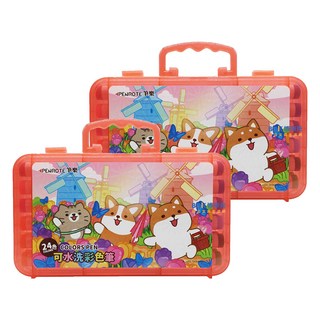 PENROTE 筆樂 第2代 柴語錄水洗彩色筆 24色 DPG8037, 粉紅色, 2盒