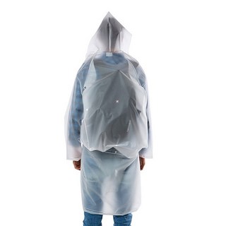 捷華 背包雨衣 單人雨具 機車雨衣 輕便雨衣 時尚雨衣 L號, 1入, 白色