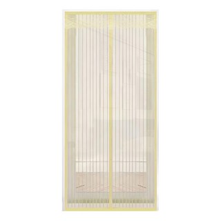 魔術貼超靜音磁性防蚊門簾 防蚊蟲/蒼蠅/灰塵/蟑螂, 90 x 210cm, 米色