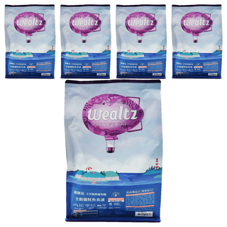 Wealtz 維爾滋 全齡貓食譜 天然寵物糧 適合2個月以上愛貓 高肉類蛋白 無穀低GI, 300g, 5包, 鮭魚