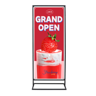 티엠데코 철제 배너 거치대 400 x 1200, 블랙, 1개