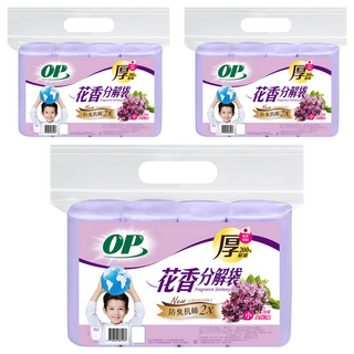 OP 花香分解袋 小 43 x 56cm 薰衣草, 15L, 3包