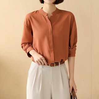 BBAEBBAE 女士隱藏鈕扣立領上衣