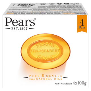 Pears 溫和甘油肥皂, 4個, 100g