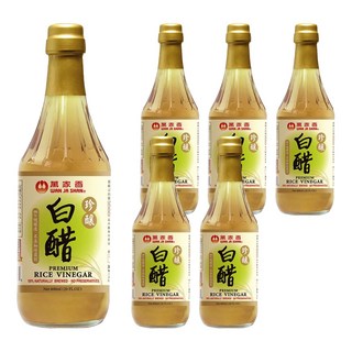 萬家香 珍釀白醋，100%純天然釀造，不添加防腐劑, 600ml, 6瓶