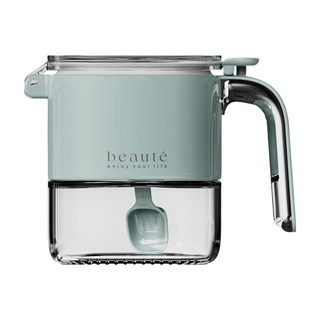 beauté密封調味罐, ABS硅胶钠钙玻璃材質, 170x163x95mm, 500ML, 1個