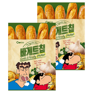 CW 大蒜麵包風味餅乾 蠟筆小新版 55g 2包 酥脆蒜香 獨立包裝 方便攜帶