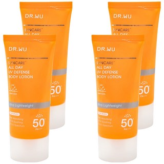DR.WU 達爾膚 全日清爽身體防曬乳, 80ml, 4入