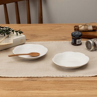 Maison Objet 尹陶瓷 純白小菜盤, 白色, 2個