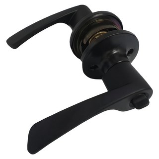 FAULTLESS 加安牌 水平鎖 浴廁鎖 LB4X907 把手組 臥室/客廳/辦公室適用 鎖體高62mm 把手長118mm 消光黑, 1個