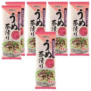 浦島海苔 經典梅子茶泡飯 4入, 19.6g, 6個