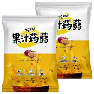 吃果籽 果汁蒟蒻 百香果, 無防腐劑 無色素 無消泡劑 果汁含量10%, 240g, 2袋