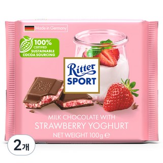 Ritter Sport 草莓優格巧克力, 100g, 2個