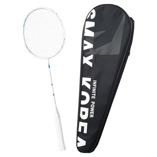 스맥스코리아 풀카본 초경량 배드민턴 라켓 68g, 테세우스 화이트, 1개