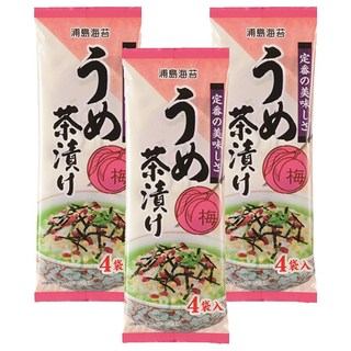 浦島海苔 經典梅子茶泡飯 4入, 19.6g, 3個