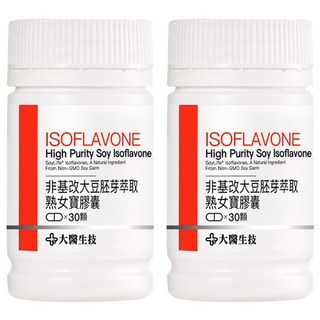 大醫生技 非基改大豆胚芽萃取熟女寶膠囊 高純度大豆異黃酮, 30顆, 0.6g, 2罐