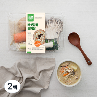 프레시밀 버섯감자 들깨탕 재료 밀키트 2~3인분, 600g, 2팩