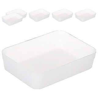 KEYWAY 聯府 小寶來抽屜整理盒 13.2 x 18 x 4.5cm, 白色, 6個