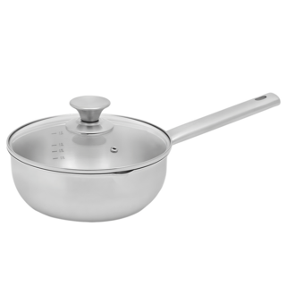 QUEEN SENSE 電磁 全五層 不鏽鋼 單柄鍋, 1組, 20cm, 不鏽鋼 銀色