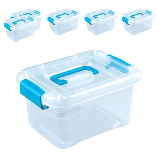 JOEKI 揪去購物 透明手提箱+蓋, 透明色, 6個