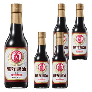 金蘭 陳年醬油 非基改黃豆釀造 適合滷煮快炒, 500ml, 5瓶