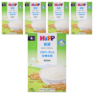 HiPP 喜寶 BABY CEREAL 100% Rice生機米精 無添加糖 4個月以上, 200g, 5盒