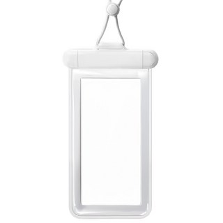 OMG TPU高清觸屏手機防水袋，適用7.2寸以下手機，IPX8級防水，30米深度防水，支持人臉識別, 白色, 1個